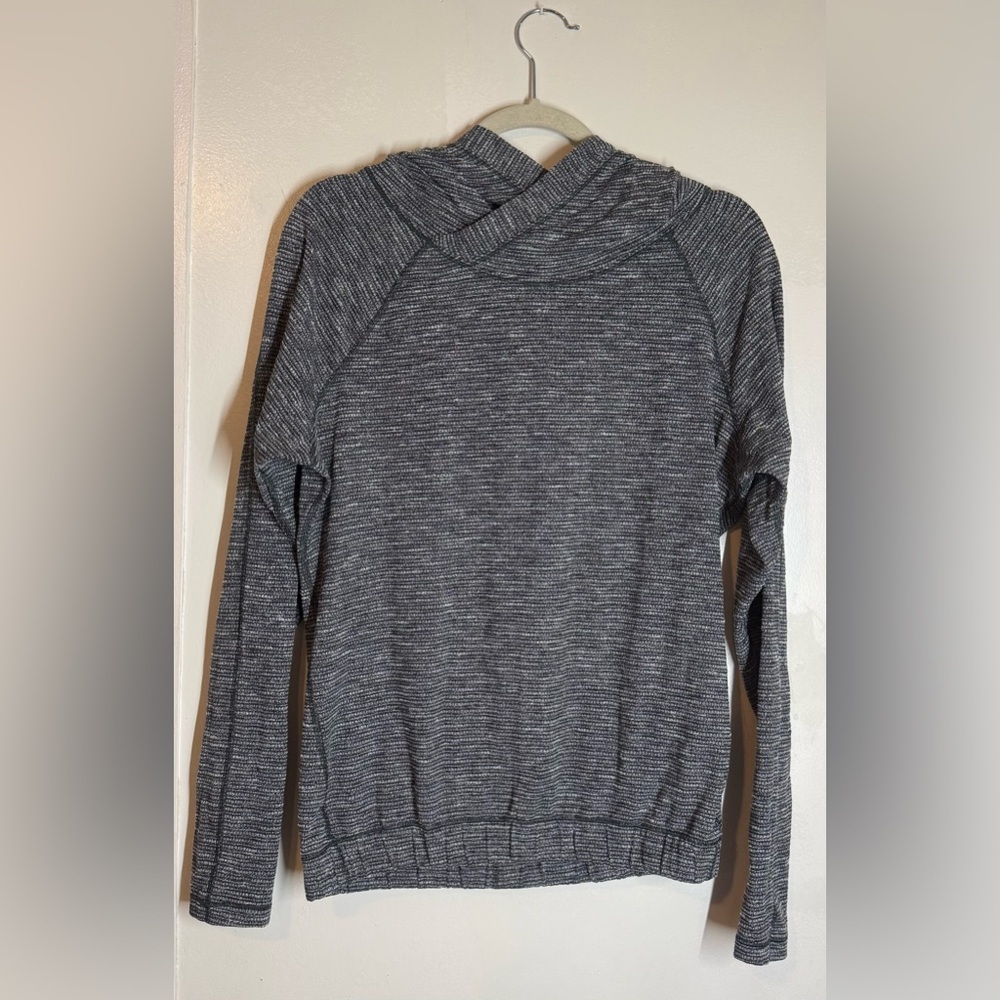 LULULEMON Healthy Heart Coco Pique Black Cowl Neck Pullover - Picture 3 of 6